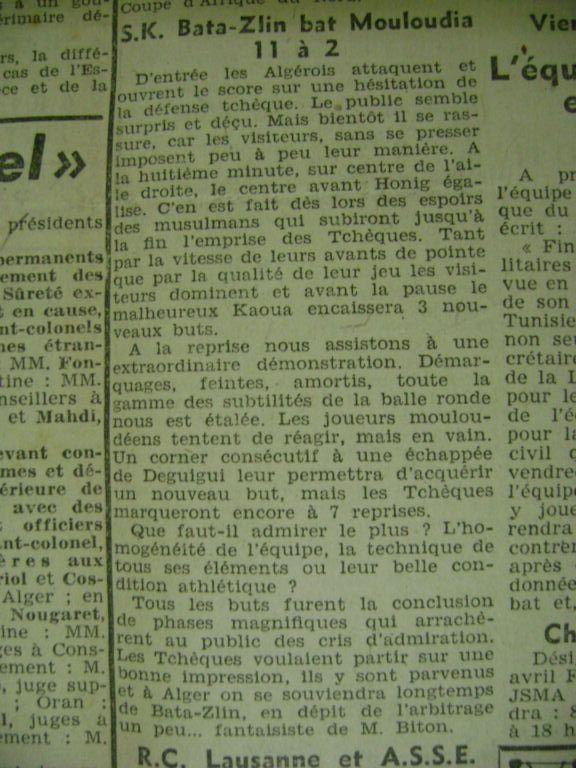 Bata Zlin (Tchéquie)-MCA 11.2 le mercredi 9.4.1947