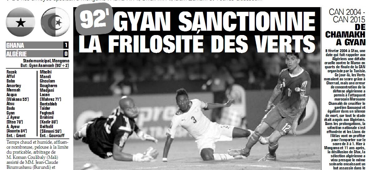 Vendredi 23.01.2015 GHANA-EN 1-0 CAN 2015