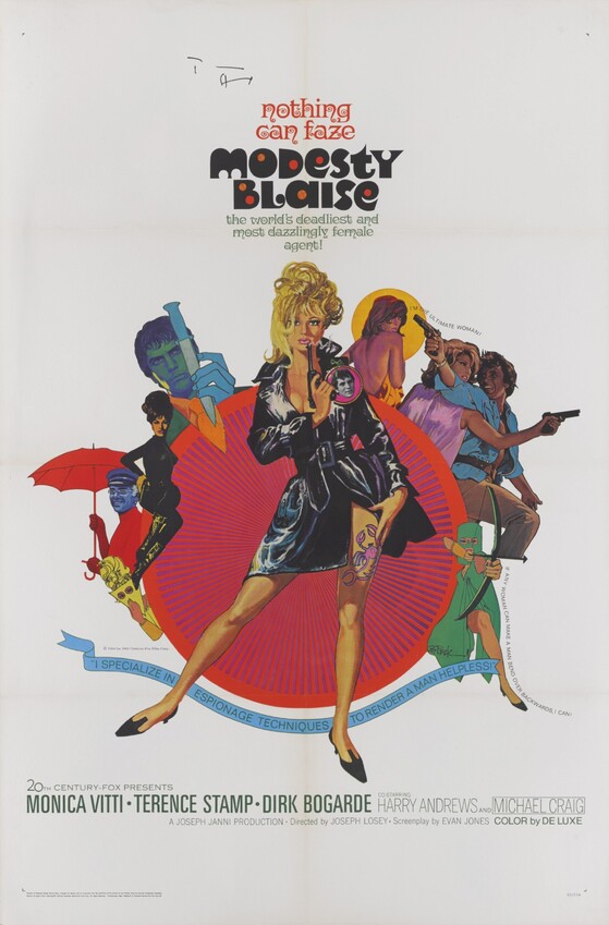 BMODESTY BLAISE BOX OFFICE USA 1966