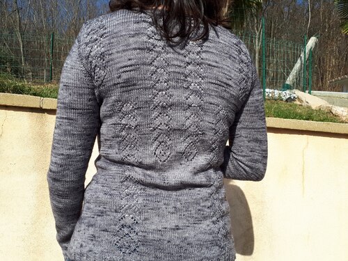 Mylène - Tricot : Gilet Down The Aisle, Test knit