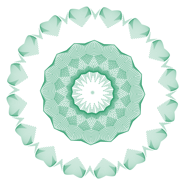 Mandalas sinedot vert Transparent 