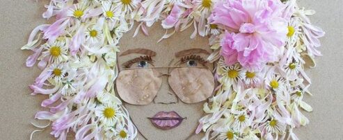 Des fleurs et des feuilles dans des portraits à couper le souffle de l’artiste Vicki Rawlins