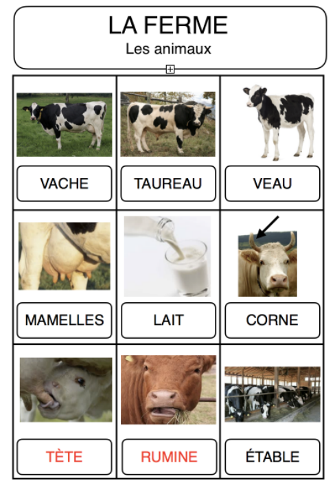 vocabulaire 2,CE,CM2, imagiers, les animaux de la ferme