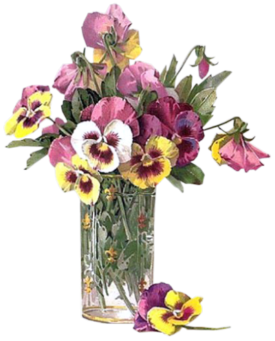 Fleurs dans vases etc