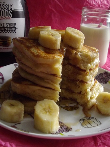Banana Fluffy Pancakes