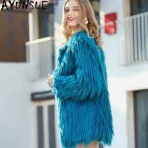 mode fashion yeti coat faux fur fashion