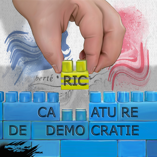 dessin de JERC et texte de PIMI du jeudi 10 janvier 2019 caricature Le RIC RIC RAC : Référendum Initiative Citoyenne le Referendum Attrape Cons www.facebook.com/jercdessin