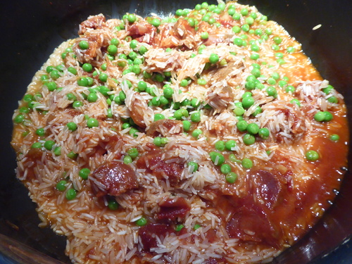 Un Riz Gourmand (petits pois/chorizo)