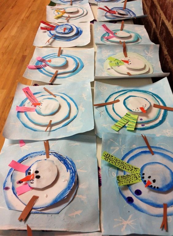 Idée Pinterest : Réaliser des productions artistiques sur l'hiver ou noël avec des ronds.