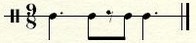 Mesure ternaire. Combinaisons rythmiques incluant des silences.