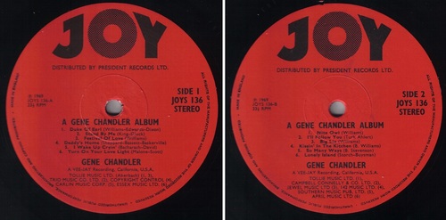 GENE CHANDLER - ALBUM JOY RECORDS 1969