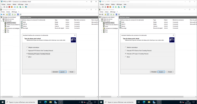 Configurer un VPN L2TP/IPsec de site à site sur Windows Serveur 2022