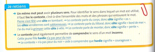 CM1 V2 les différents sens d'un mot