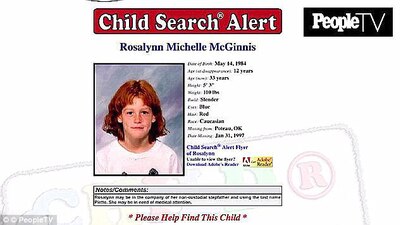 Cette affiche manquante de 1997 montre à quoi ressemblait McGinnis au moment de son enlèvement, à l'âge de 12 ans.   