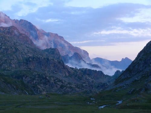 coucher de soleil refuge la Pra