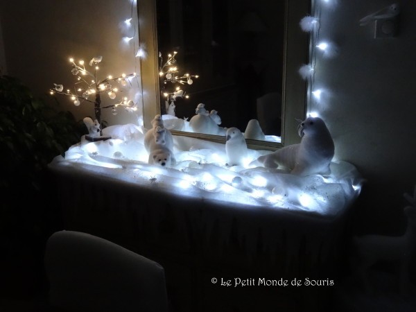 banquise illuminée - Noël blanc