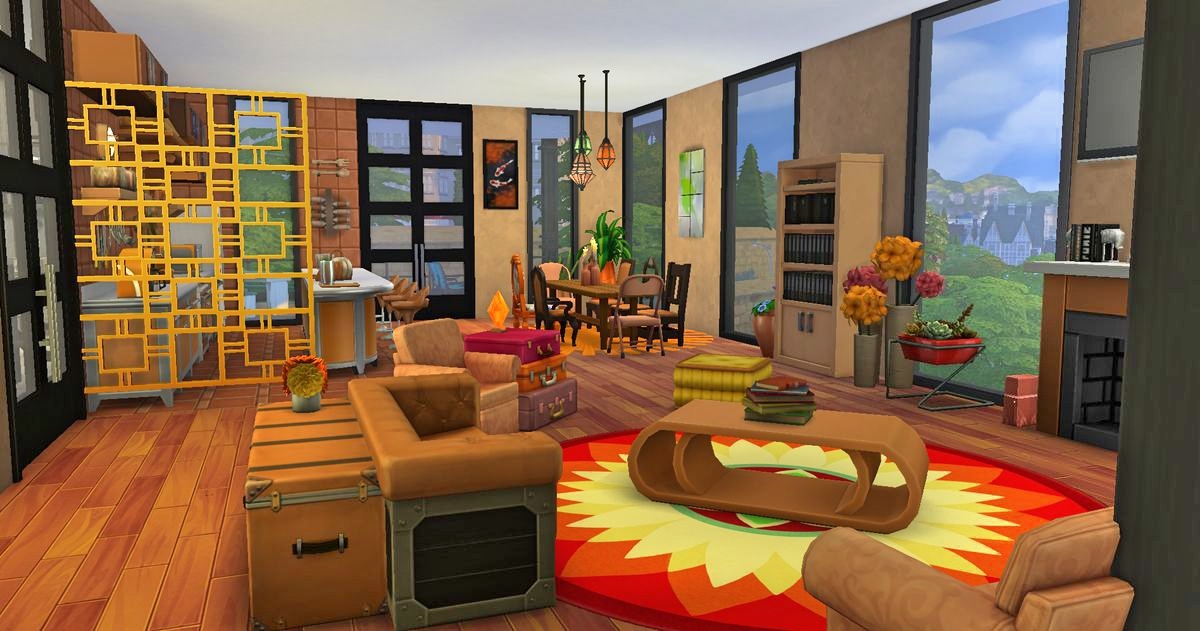 Première participation au défi décoration d'un immeuble sims 4 