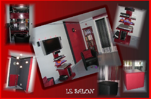 1 > le salon laissez vous tenter par une déco àvotre image Décoration salon gris et rouge