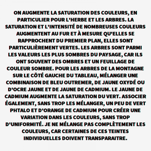 Dessin et peinture - vidéo 3386 : Comment représenter la perspective aérienne ou la profondeur de champ dans un paysage ? - acrylique ou huile.