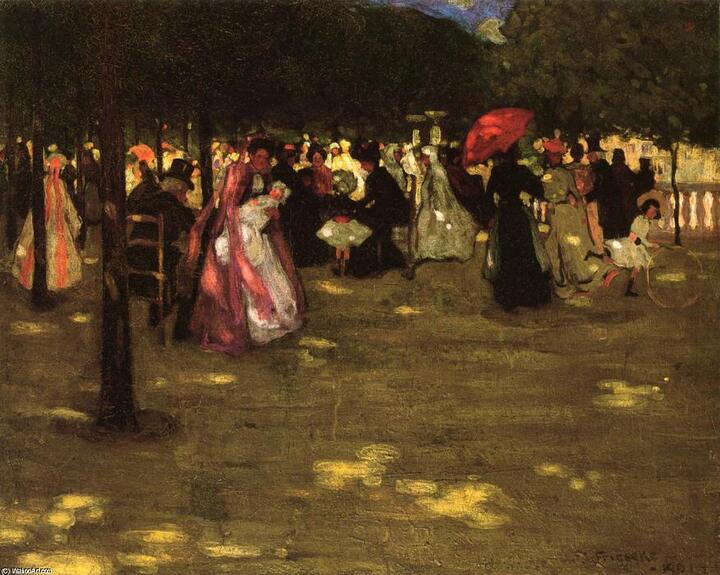  Frederick Carl Frieseke. Jardin du Luxembourg