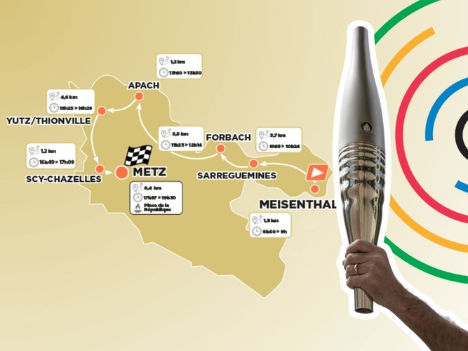 Paris 2024. Flamme olympique en Moselle : parcours détaillé, horaires,  porteurs, animations... Tout ce qu'il faut savoir