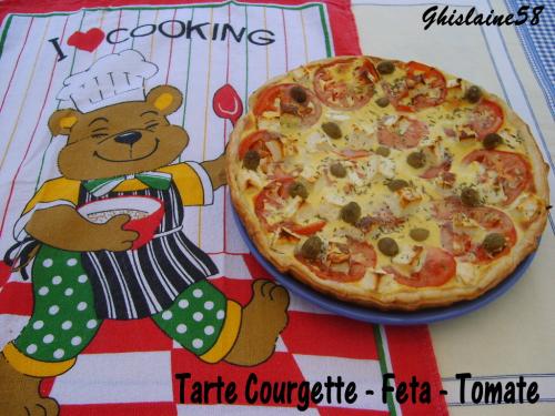 Tarte courgette - feta - tomate