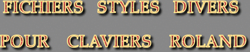 STYLES DIVERS CLAVIERS ROLAND SÉRIE 9543