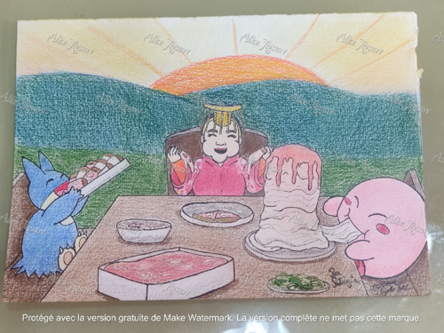 [GIFT] - Goinfrex, Kirby et Xue partageant un festin (pour Patrizia)