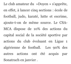 Le CSA/MCA Lance 5 Section