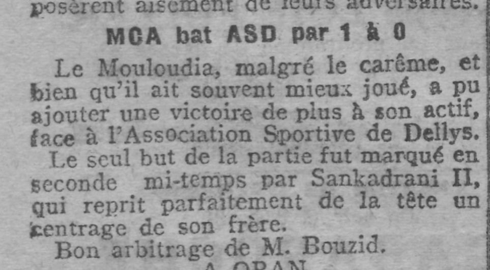Dimanche 3.3.1929 à Belfort MCA-ASD 1-0