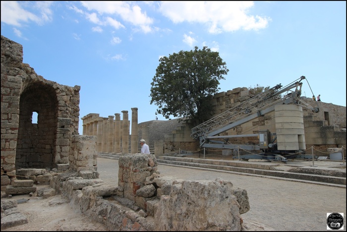 Lindos et son Acropole, ile de Rhodes, Grèce