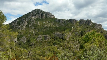 La montagne de Liausson, vue du sud