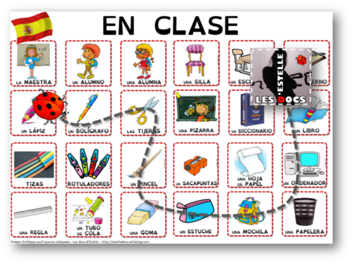 Imagier en espagnol - En clase
