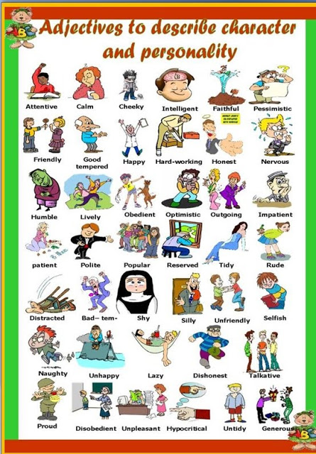 vocabulaire personnalit adjectifs Mrs Weck s classroom