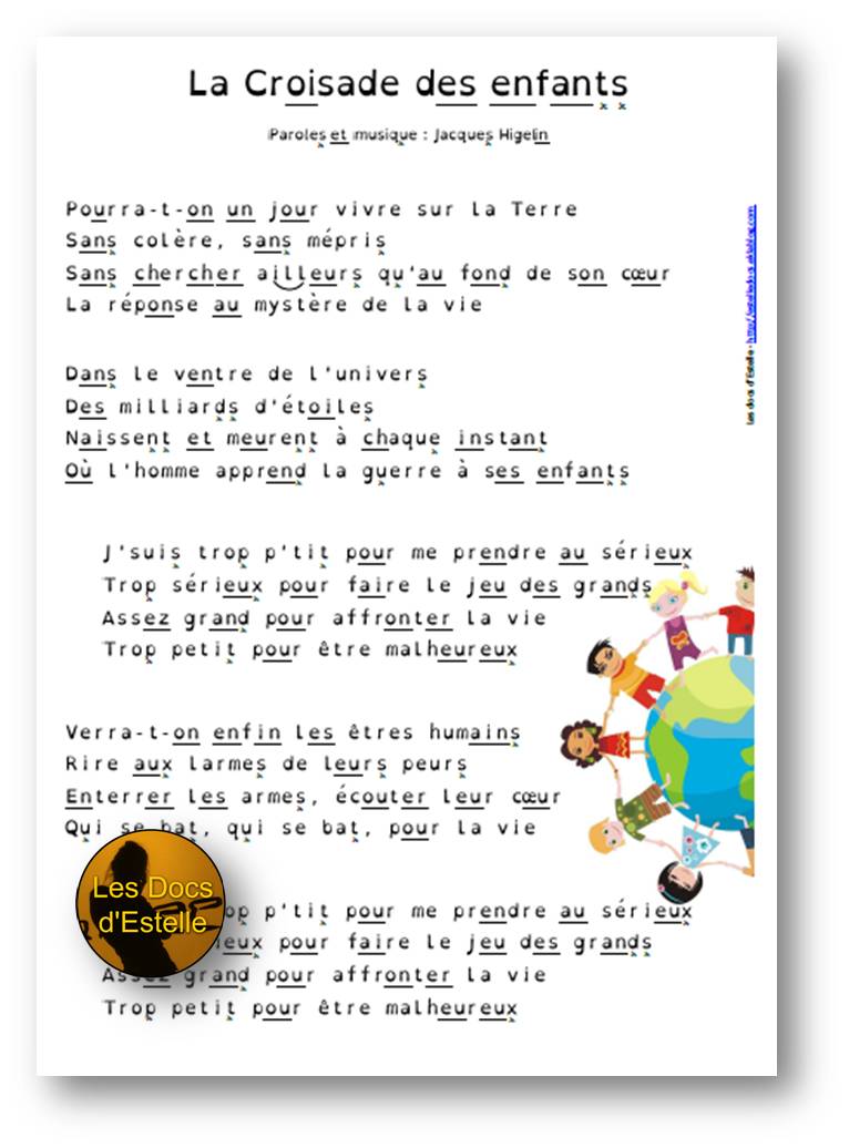 Jacques Higelin La Croisade Des Enfants Paroles