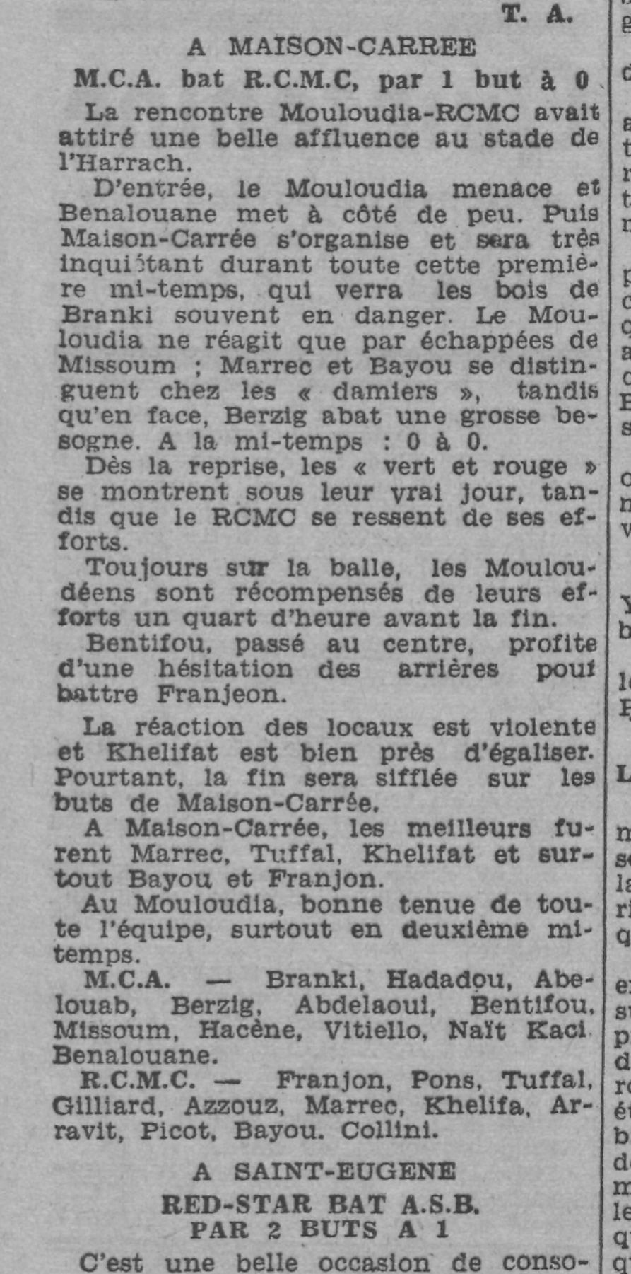 9.2.1941 maison carrée RCMC-MCA 0-1