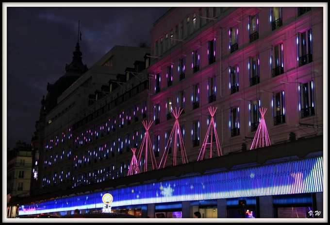 Décorations de Noël sur les grands boulevards