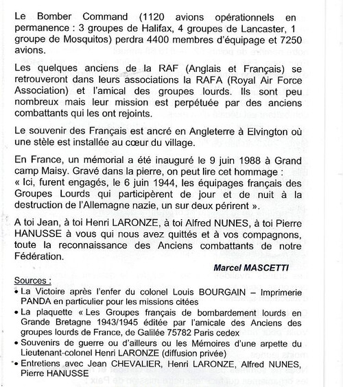 Témoignages par Marcel Mascetti .Bulletin de liaison " Le Camarade de Combat " Mai 2023