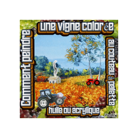 Dessin et peinture - vidéo 3910 : Comment peindre des vignes colorées 2/2 ? huile, acrylique.