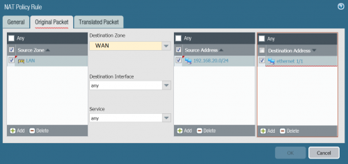Configuration basique d'un pare-feu Palo Alto (vlan, nat, accès internet)