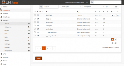 Bloquer une longue liste d'IP et de sous-réseaux avec opnsense