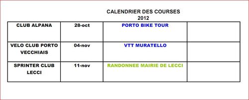 CALENDRIER 2012