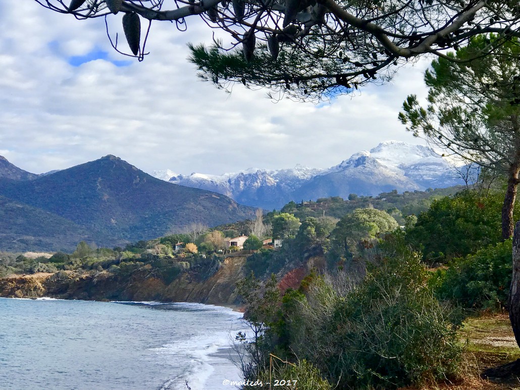 La neige vue de Galéria - Corse