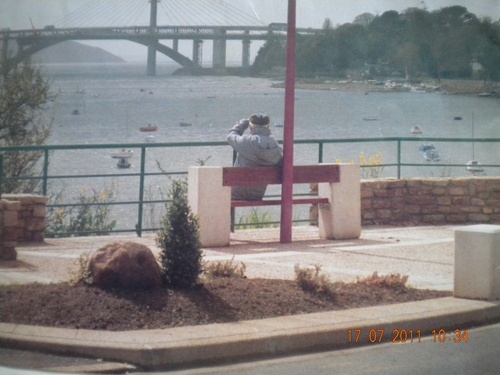 Lancement et baptême du Marie-Lizig en 1988 ! et le pont doublé sur l'Elorn mon pays 