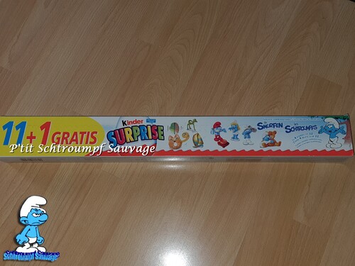 Boîte Kinder 11 + 1 gratis Schtroumpf 2010