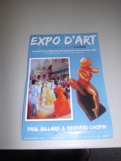 EXPO D'ART A CANDE DU 25 AU 28/09/2014