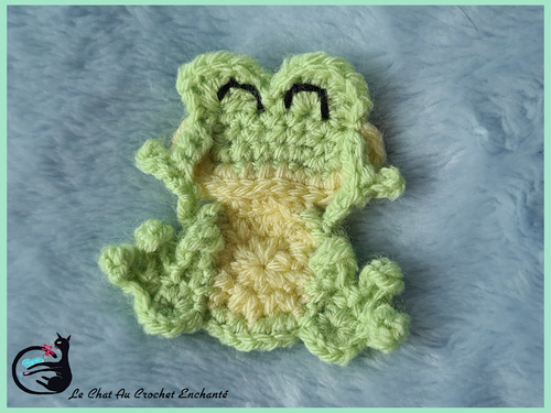 [ Accessoire ] Applique Couicky ( Grenouille au crochet )