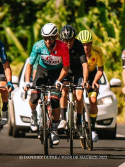  LAGAB Azzedine 1e étape au Tour de maurice 2023 avant sa chute