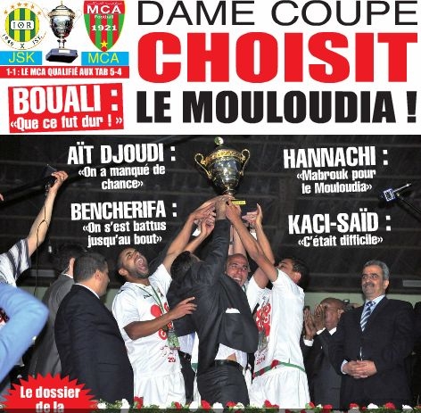 jeudi 01.05.2014 à Blida Finale MCA-JSK 1-1 (5-4 aux tir au but)