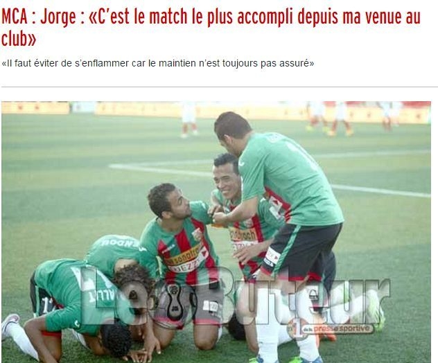 Vendredi 17.04.2015 à Bologhine à Huis clos MCA-CRB 3-0